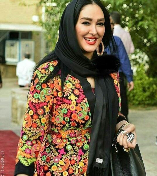 عکس الهام حمیدی با مانتو