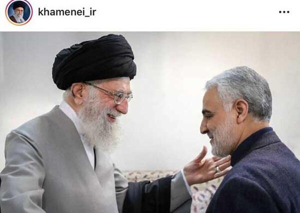 عکس سردار سلیمانی رهبر