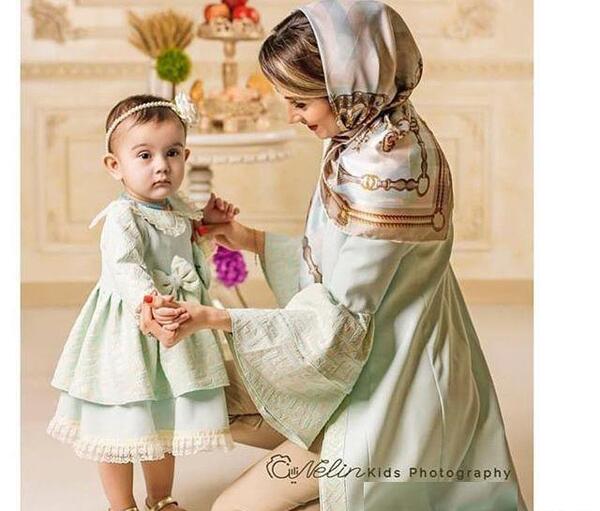 عکس با حجاب مادر دختری