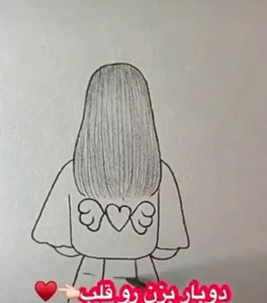 عکس نقاشی دخترونه از پشت