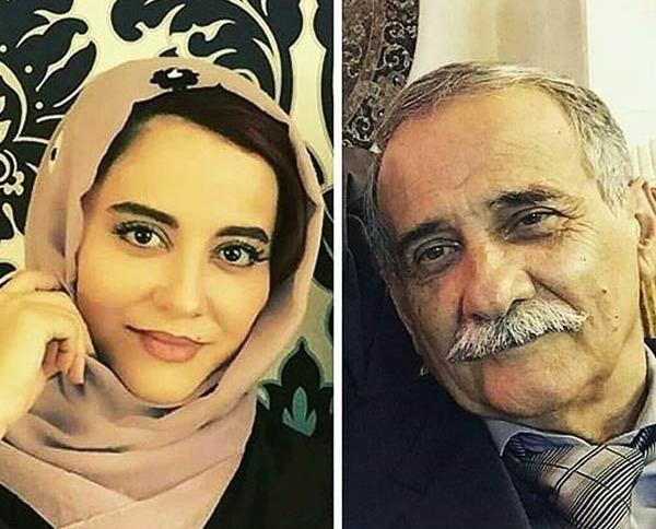 عکس آشا محرابی و پدرش اسماعیل محرابی