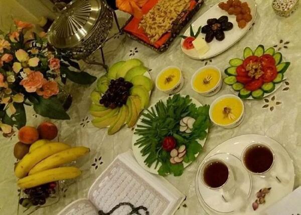 عکس سفره افطار