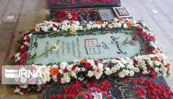 عکس سنگ قبر جدید حاج قاسم