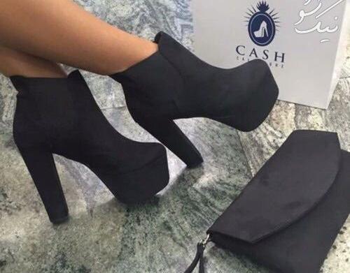 عکس کفش پاشنه بلند زمستانی