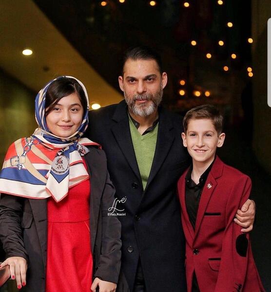 عکس پیمان معادی و پسرش