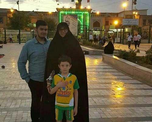 عکس الهام چرخنده وهمسرش وفرزندش