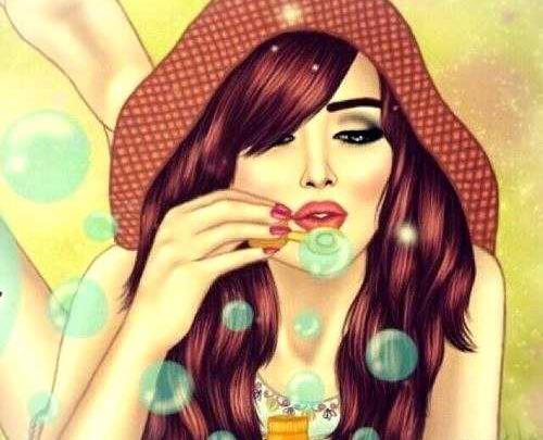عکس نقاشی دخترونه شاد