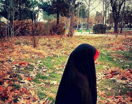 عکس پاییزی چادری