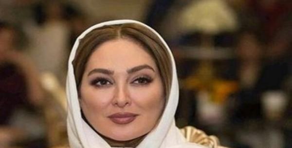 عکس الهام حمیدی با لباس قرمز