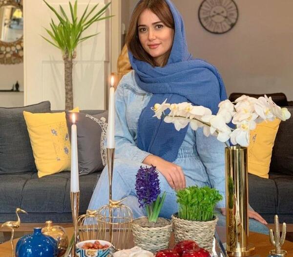 عکس بهاره رهنما سر سفره هفت سین