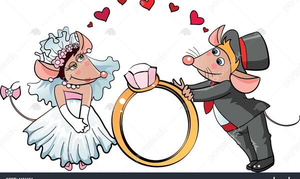 عکس کارتونی حلقه ازدواج