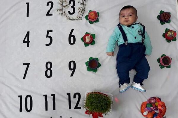 عکس ماهگرد سه ماهگی نوزاد