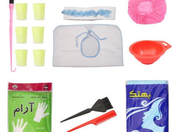 عکس وسایل رنگ مو