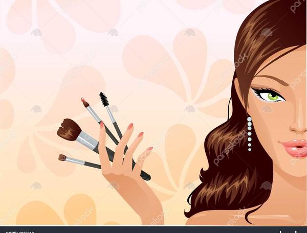 عکس دختر درحال آرایش