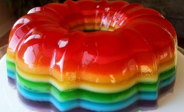 عکس انواع ژله رنگین کمان