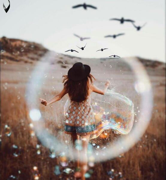 عکس پروفایل دختری در گندم زار