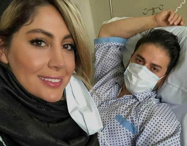 عکس رضا بابک و همسرش