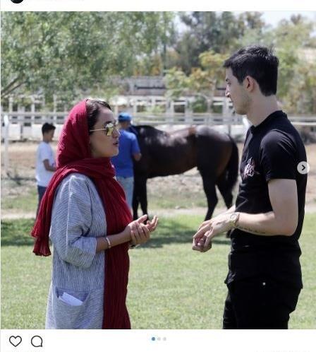 عکس بهاره افشاری با سردار ازمون