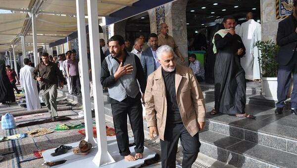 عکس حاج قاسم سلیمانی در کربلا