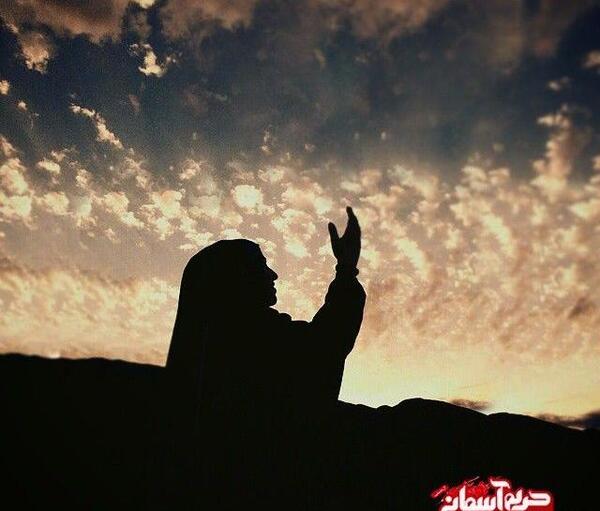 عکس دختر چادری در غروب آفتاب