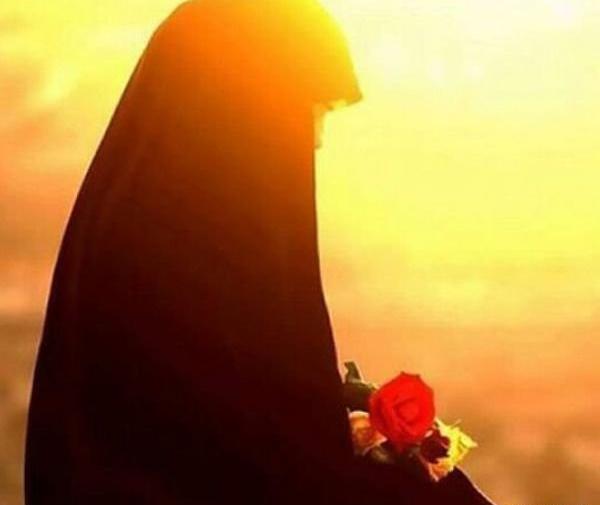 عکس دختر چادری در غروب آفتاب