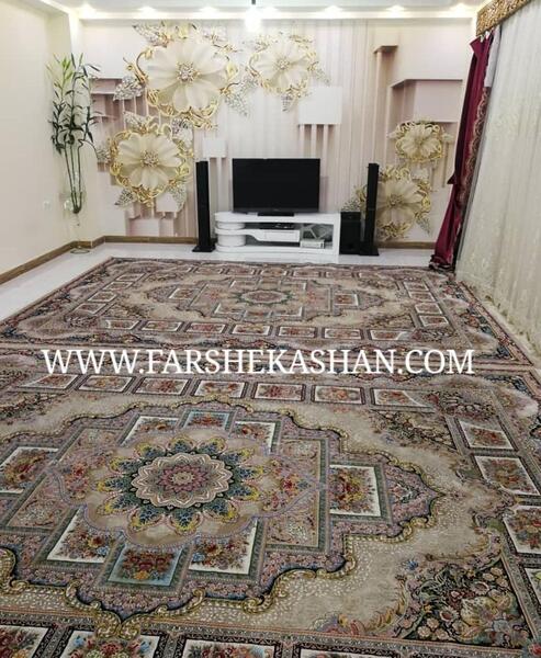 عکس فرش حوض نقره کرم