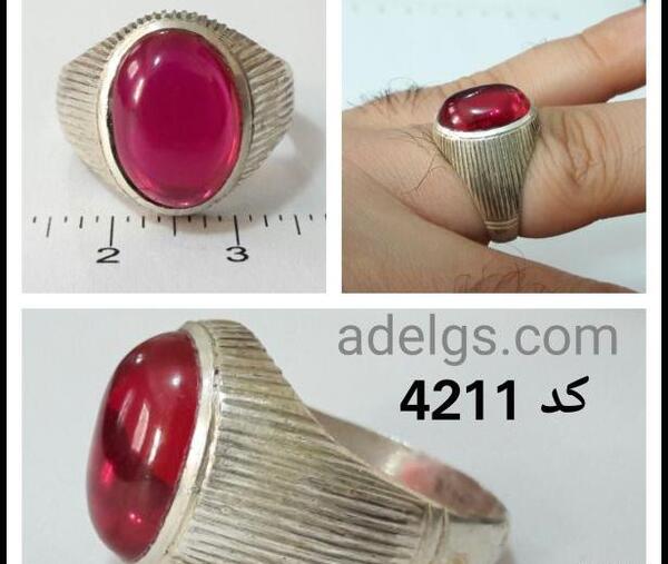 عکس انگشتر یاقوت مردانه
