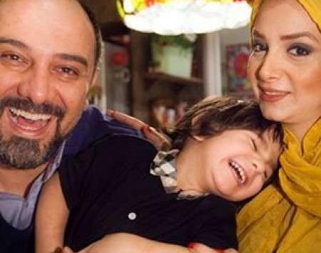 عکس برزو ارجمند با زنش