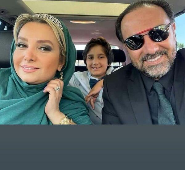 عکس برزو ارجمند با زنش