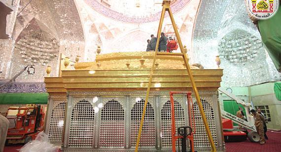 عکسهای تعویض ضریح امام حسین