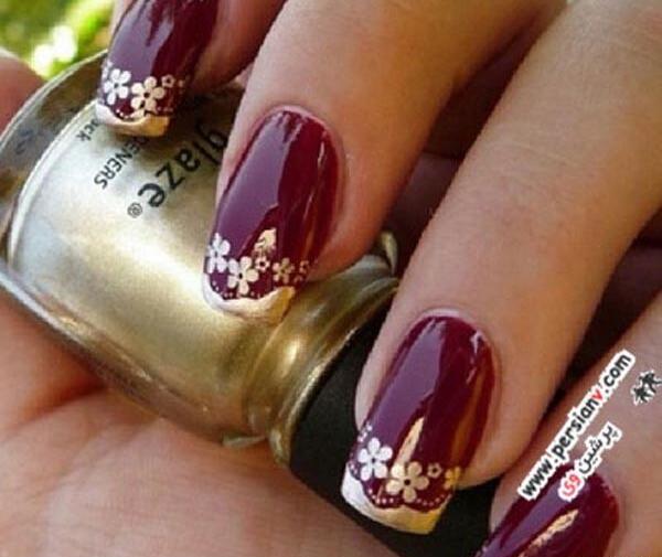 عکس ناخن زرشکی