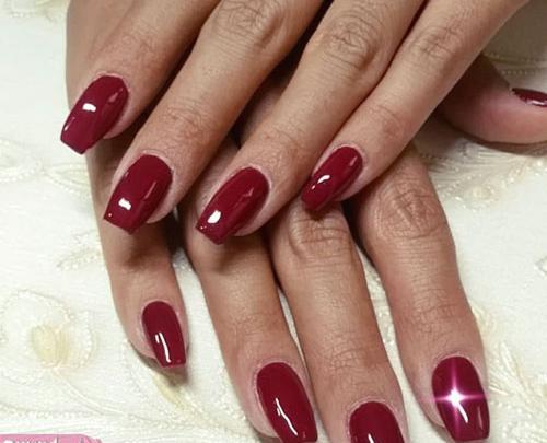 عکس ناخن زرشکی