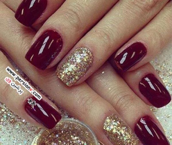عکس ناخن زرشکی