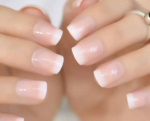 عکس ناخن فرنچ شده