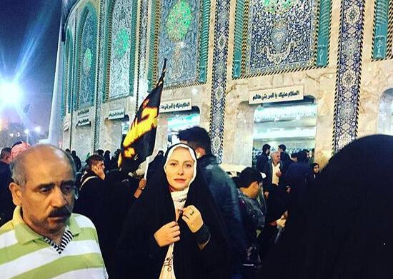عکس فریبا نادری در پیاده روی اربعین