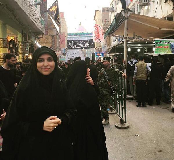 عکس فریبا نادری در پیاده روی اربعین