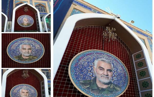 عکس سردار سلیمانی در گلزار شهدای کرمان