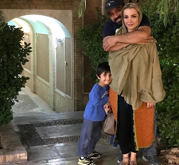 عکس برزو ارجمند و همسرش و پسرش