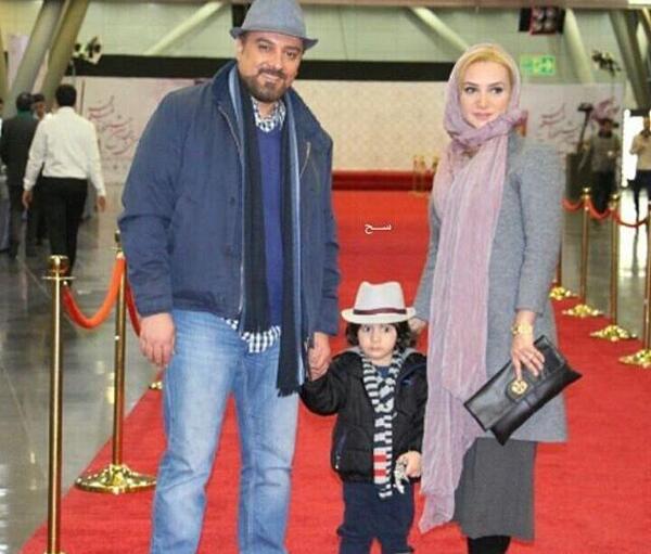عکس برزو ارجمند و همسرش و پسرش
