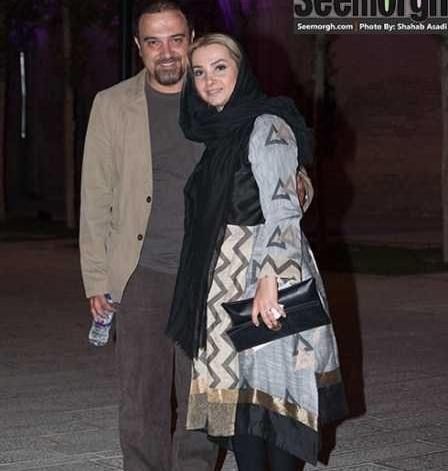 عکس برزو ارجمند با همسر