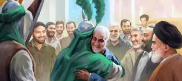 عکس حاج قاسم سلیمانی در بهشت