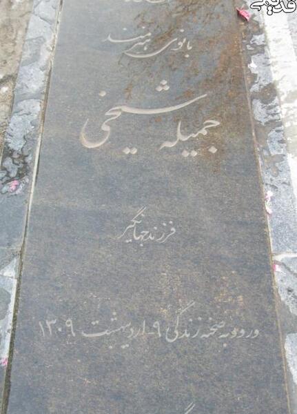 عکس سنگ قبر عسل بدیعی