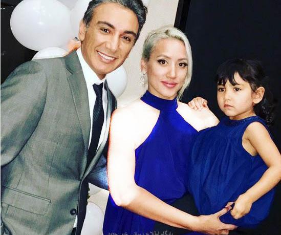عکس شادمهر عقیلی با همسرش ودخترش