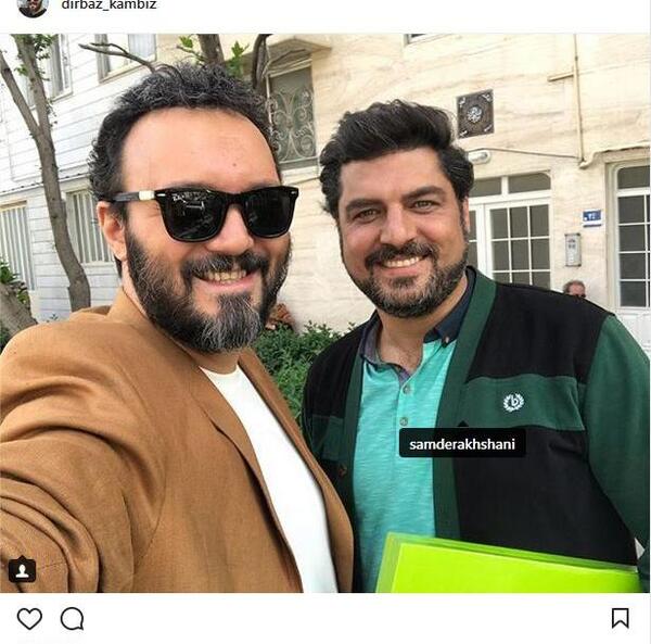 عکس کامبیز دیرباز و سام درخشانی
