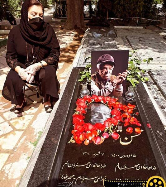 عکس سنگ قبر پیام صابری