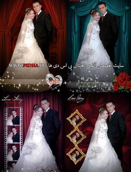 عکس عروس و داماد لایه باز