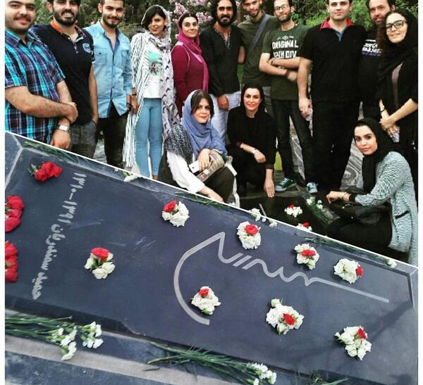 عکس سنگ قبر ماه چهره خلیلی