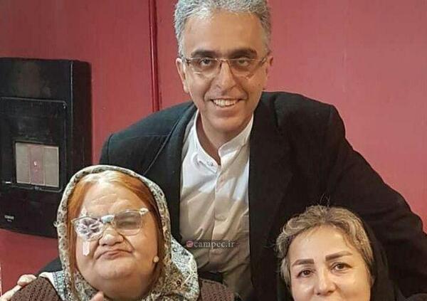 عکس اکبر عبدی با همسرش