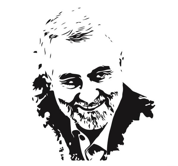 عکس سردار سلیمانی سیاه سفید