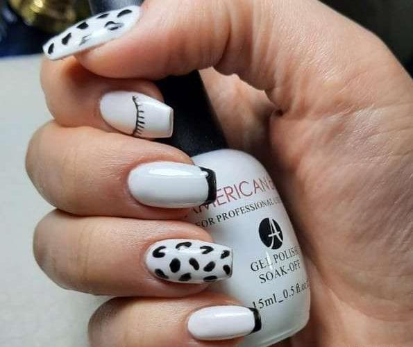 عکس ناخن ژلیش سفید